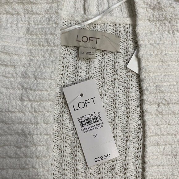 NWT - Loft By Ann Taylor Women's Textured Open Front Cardigan - Size M - Picture 6 of 7